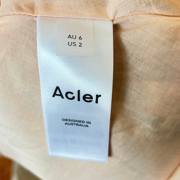 Acler Bicknell Floral Maxi Dress Peach Cotton Size US 2 AU 6 Romantic - Picture 14 of 16